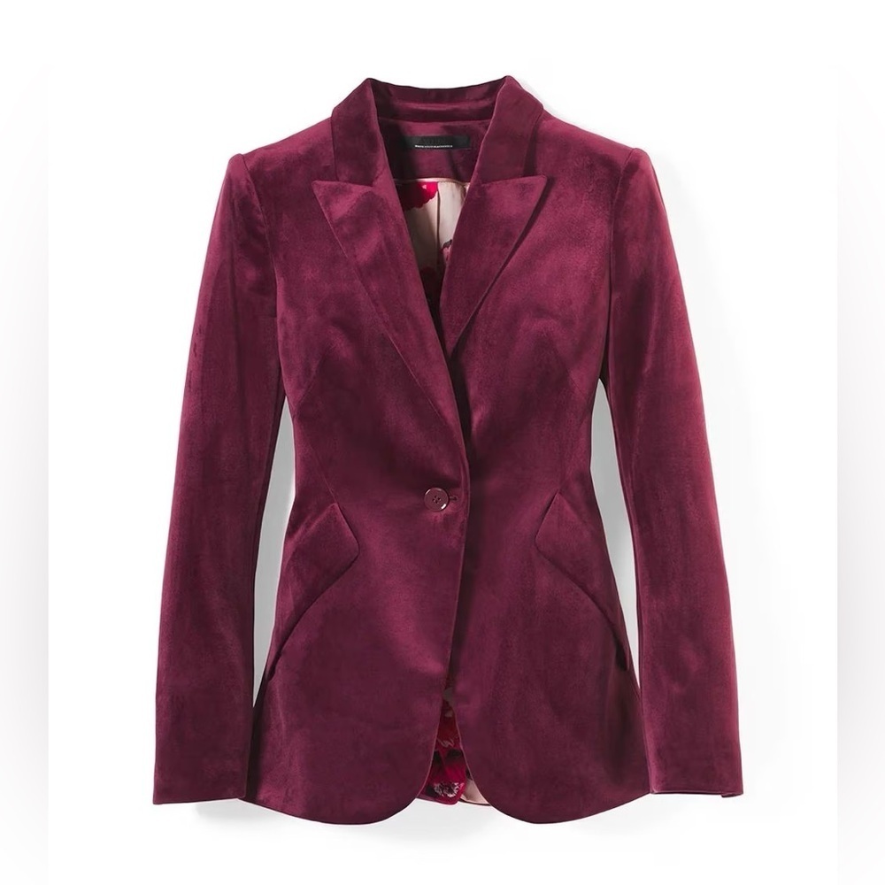 WHBM Velvet Editor Blazer